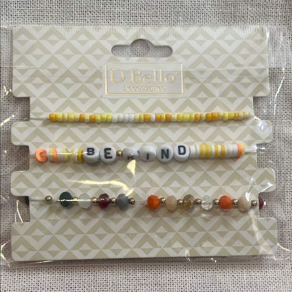 DBello Jewelry - Beaded Bracelet Set - Multicolor